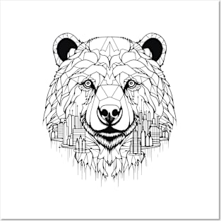 Grizzly Bear Animal Freedom World Wildlife Wonder Vector Graphic Posters and Art